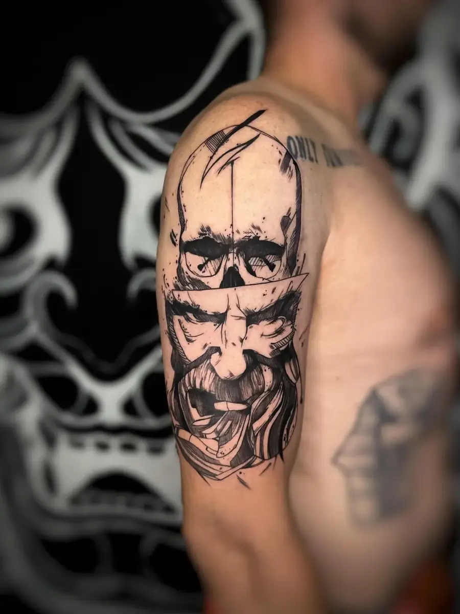 Maska demona — ramię